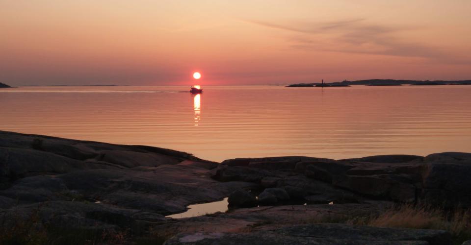 kväll ut över havet